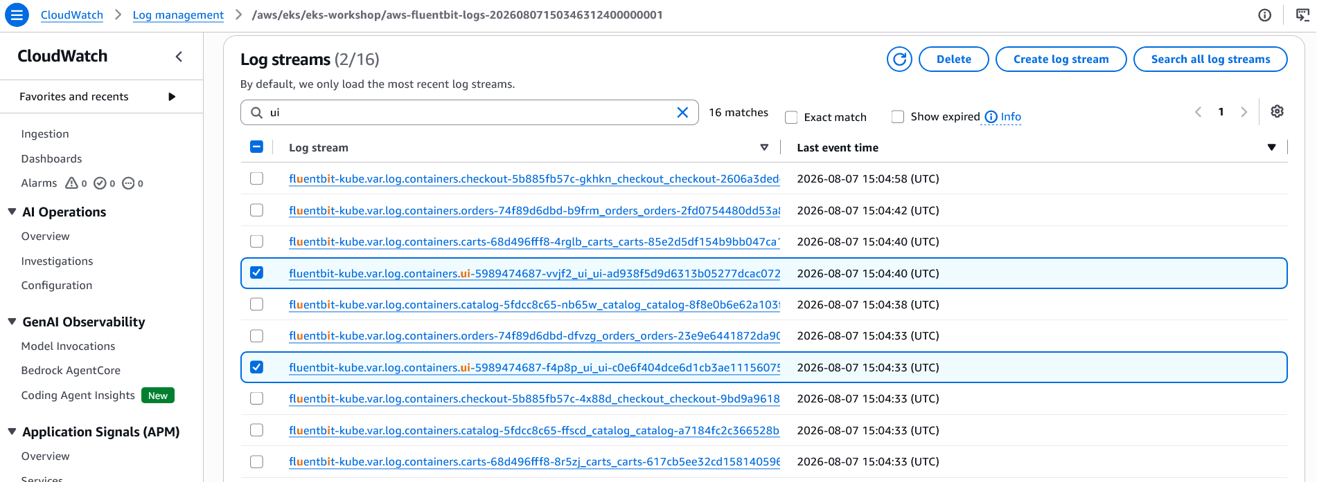 CloudWatch Log Stream